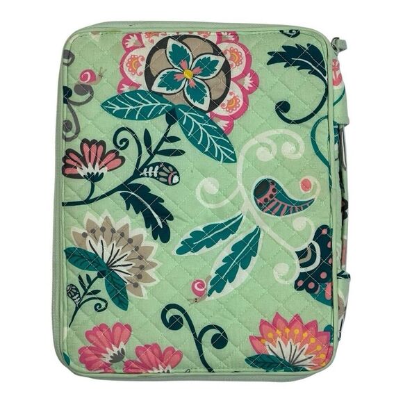 Vera Bradley Mint Pink Floral Zip Around Notepad Folio - Picture 2 of 6